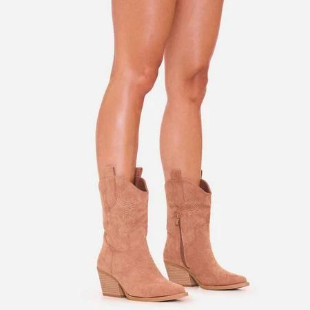 shoes Edessa Women's Pointed Toe Western Cowboy Ankle Boots EGO Shoes US $19