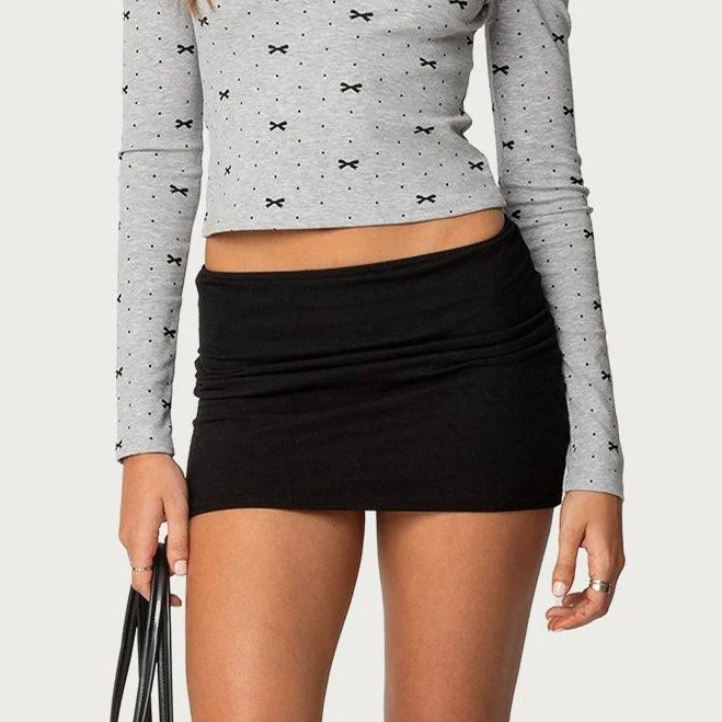 ultra-mini skirt Edikted Women's Aisha Low Rise Mini Skirt edikted $23.2