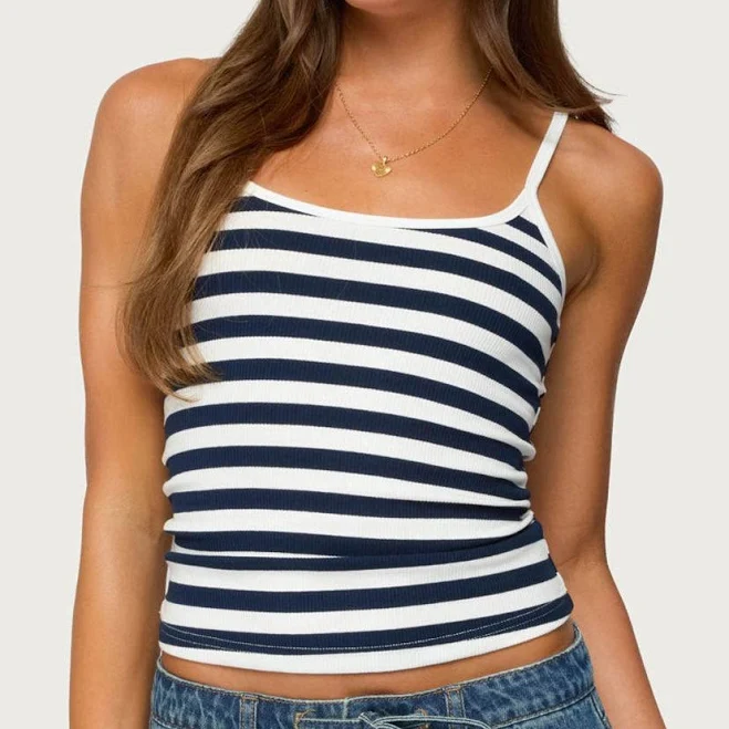 top Edikted Women's Bailee Striped Ribbed Tank Top edikted $13.6