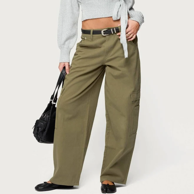 trousers Edikted Women's Jadah Low Rise Baggy Cargo Pants edikted $21.6