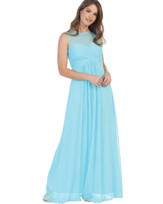 dress Empire Waist Long Sleeveless Bridesmaid Dress The Dress Outlet $71.09