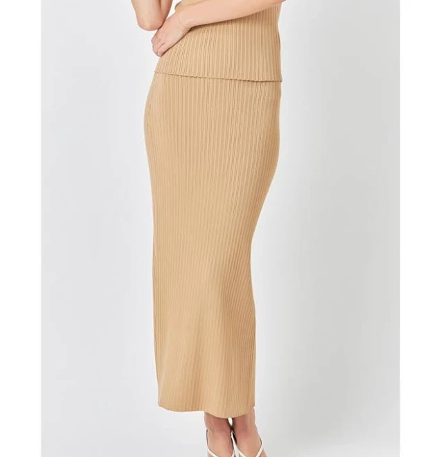 skirt Endless Rose Women's Ribbed Slit Maxi Skirt Macy's $75