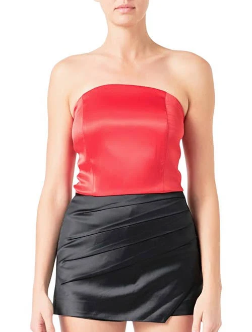 tube top Endless Rose Women's Strapless Satin Curved Bustier Nordstrom $70
