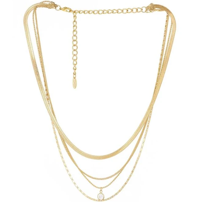 accessory Ettika 18K Gold Plated Layered Chain Necklace Macy's $42