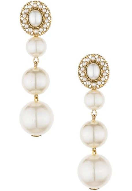 accessory Ettika 18K Gold Plated Pearl Drop Earrings Nordstrom $40