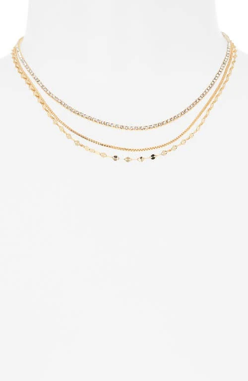 accessory Ettika Women's Delicate Sparkle Layered Chain Necklace Nordstrom $60