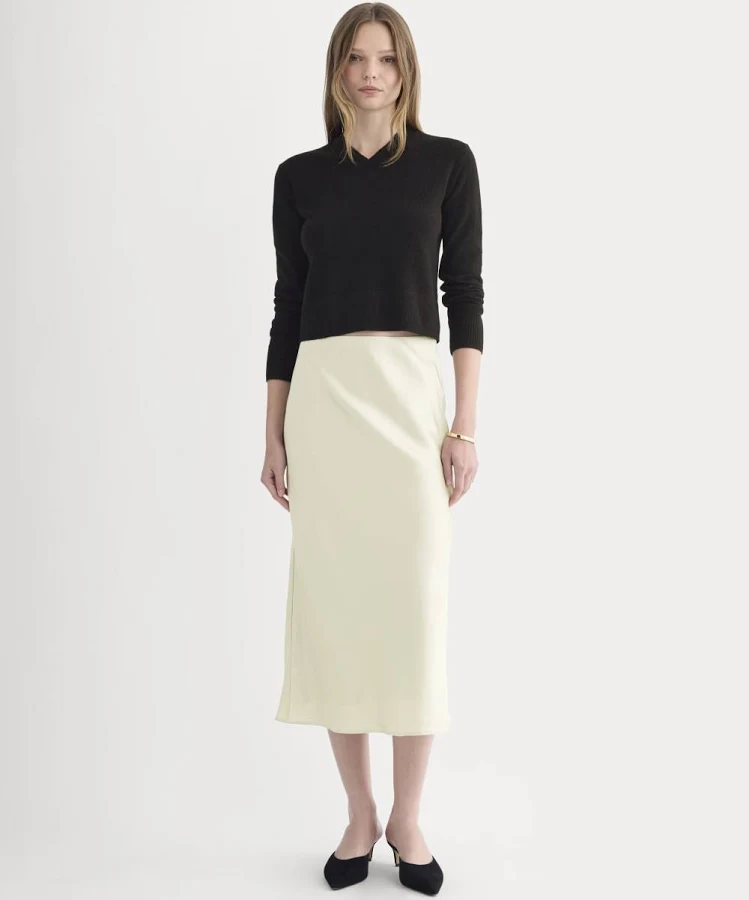 maxi skirt Everlane Silk Charmeuse Slip Skirt Everlane $50