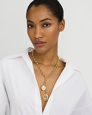 accessory Express Women's Double Pendant Statement Necklace Express $34