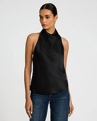 halter top Express Women's Satin Halter Cowl Neck Tank Top Express $28.8