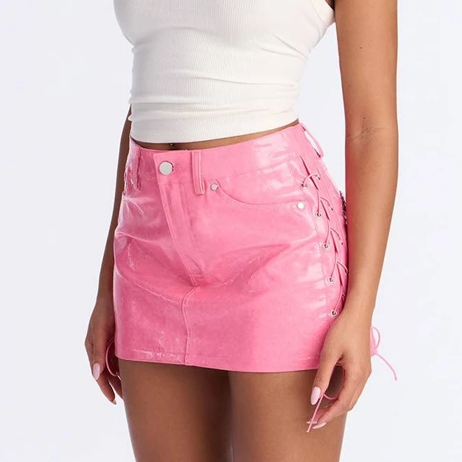 skirt Fashion Nova Brienne Washed Faux Leather Mini Skirt Fashion Nova $29.99