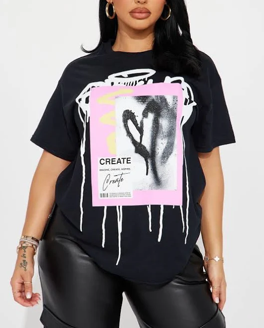 top Fashion Nova Create Love Graffiti Graphic T-Shirt Fashion Nova $19.99