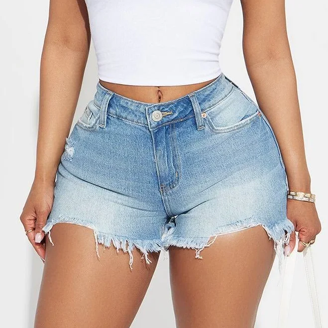 shorts Fashion Nova Women's Dreah High-Rise Ripped Denim Shorts Fashion Nova $20.99