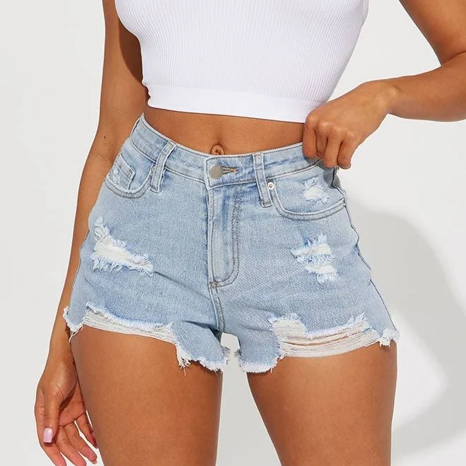 shorts Fashion Nova Women's Just My Type Ripped Stretch Denim Shorts Fashion Nova $19.99