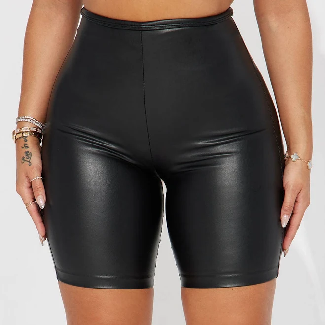biker shorts Fashion Nova Women's On The Daily Faux Leather Biker Short Fashion Nova $15.99