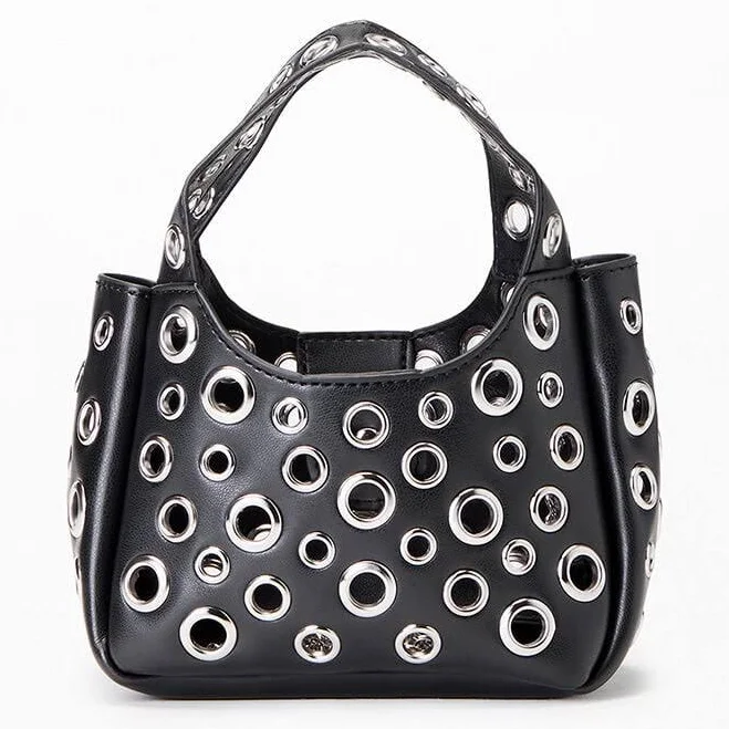 bag Faux Leather Grommet Chain Bag PacSun $32