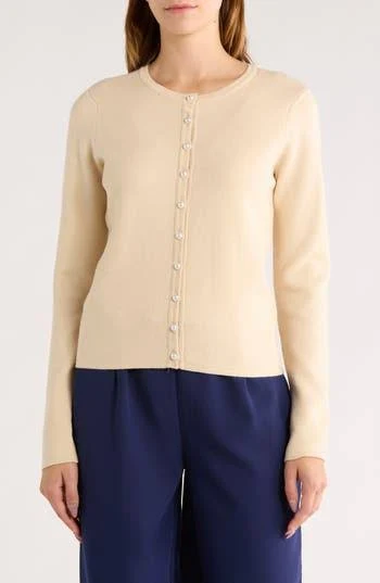 outerwear Faux Pearl Button Cardigan Nordstrom Rack $26.37