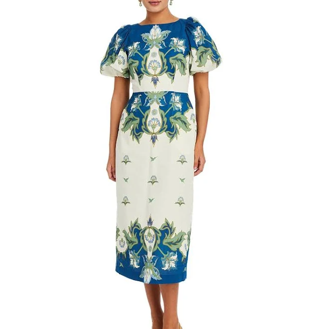 dress Faye Floral Print Midi A-Line Dress Dillard's $395