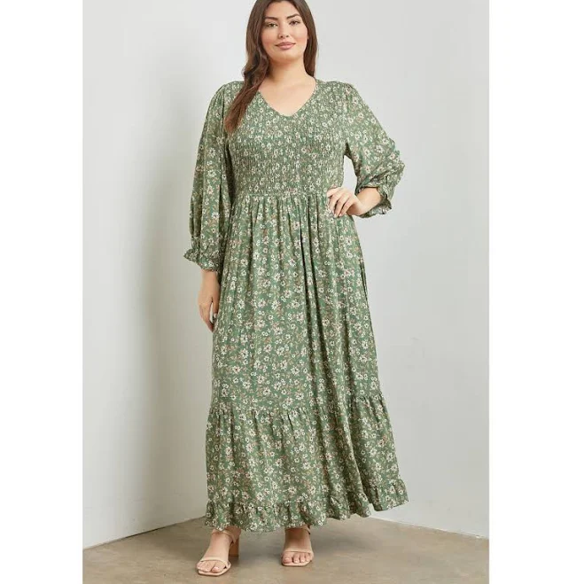 dress Floral Smocked Maxi Dress The Little Tichel Lady $88