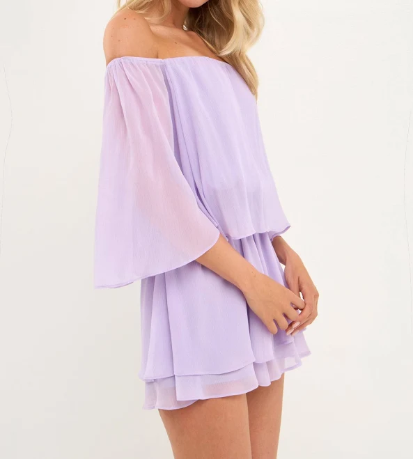 romper Flutter Sleeve Layered Romper Objectrare $42