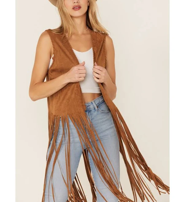 outerwear Fornia Women's Suede Fringe Vest eBay - sheplers $50.2