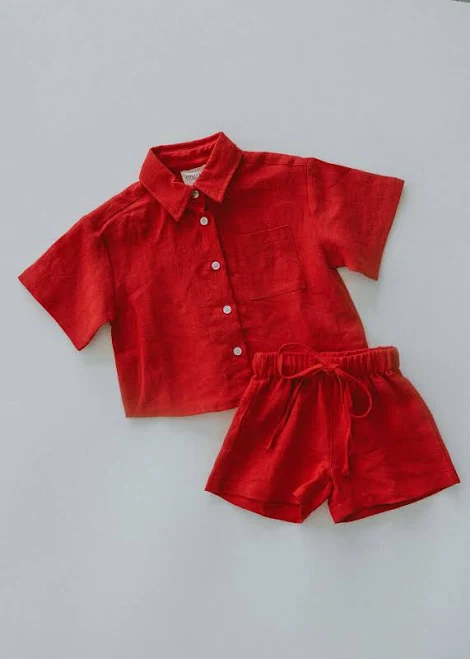 matching set Fostered Collection Linen Button Up Set Fostered Collection $67