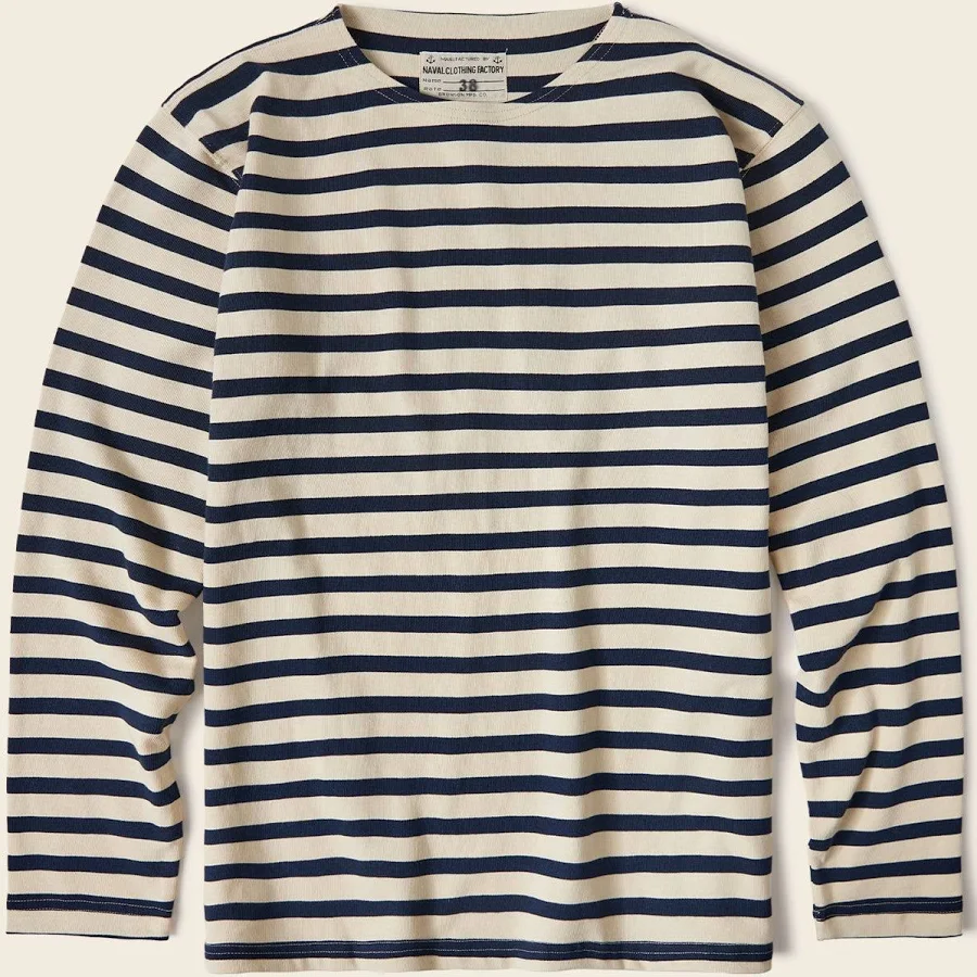 top French Breton Sailor Striped Boat Neck Long Sleeve T-Shirt Bronson Mfg Co $29.99