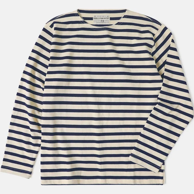 top French Breton Sailor Striped Boat Neck Long Sleeve T-Shirt Olderbest $29.99