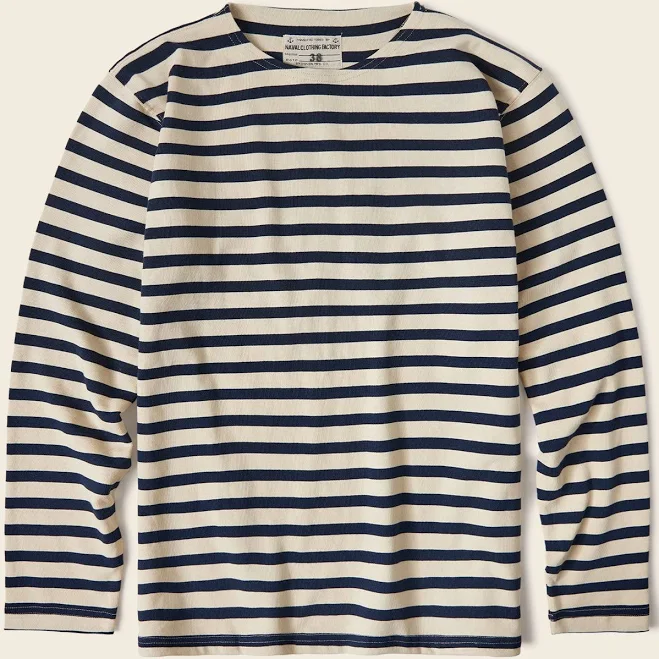 top French Breton Sailor Striped Boat Neck Long Sleeve T-Shirt Bronson Mfg Co $29.99