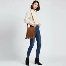 bag Fringe Boho Crossbody Bag: Faux Suede Tassel Shoulder Purse Etsy $64.8