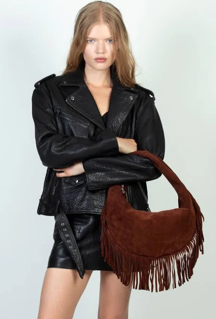 bag Fringe Suede Hobo Bag Understated Leather $289