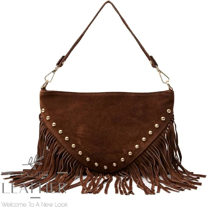bag Fringe Suede Leather Boho Hobo Cross Body Bag Etsy - exhibitleather $100.5
