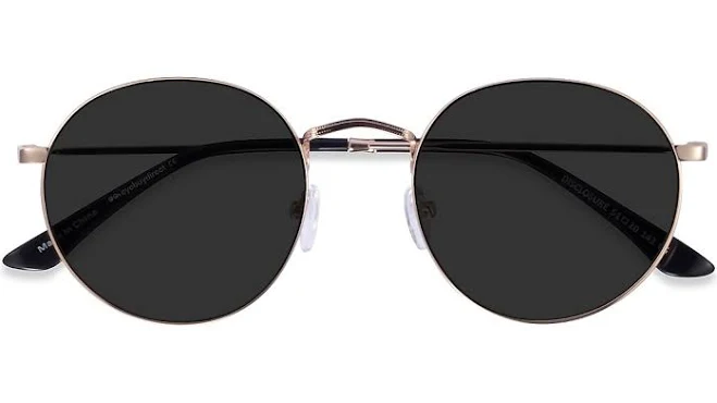 accessory Full-Rim Round Metal Sunglasses with 1.6 Basic Tint Lenses eyebuydirect.com $53