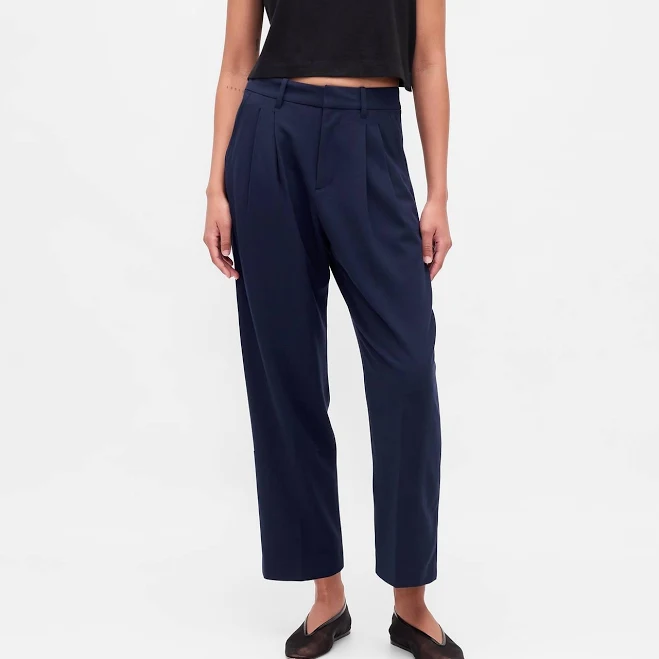 pants Gap Women's 365 High Rise Brushed Twill Ankle Trousers Gap $59.99