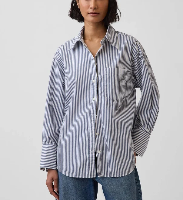 button down shirt Gap Women's Organic Cotton Poplin Shirt Gap $34