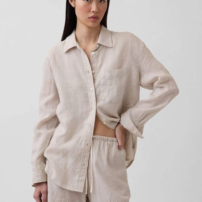 matching set Gap Women's Oversized Linen Shirt Gap $79.95