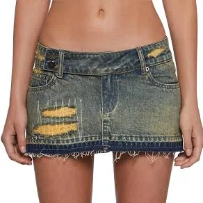 skirt Generation Kiss Aggro Vibes Denim Skirt Dolls Kill $37.5