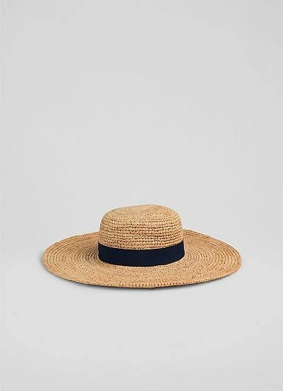accessory Georgie Raffia Straw Wide Brim Hat LK Bennett $56