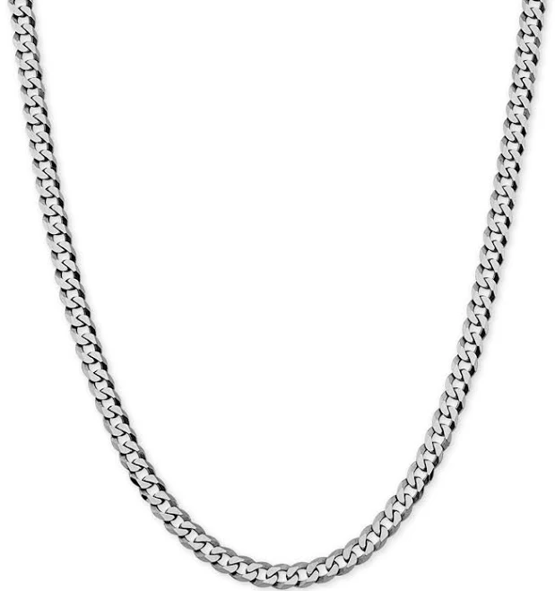 accessory Giani Bernini Flat Curb Link Chain Necklace in Sterling Silver Macy's $166.25