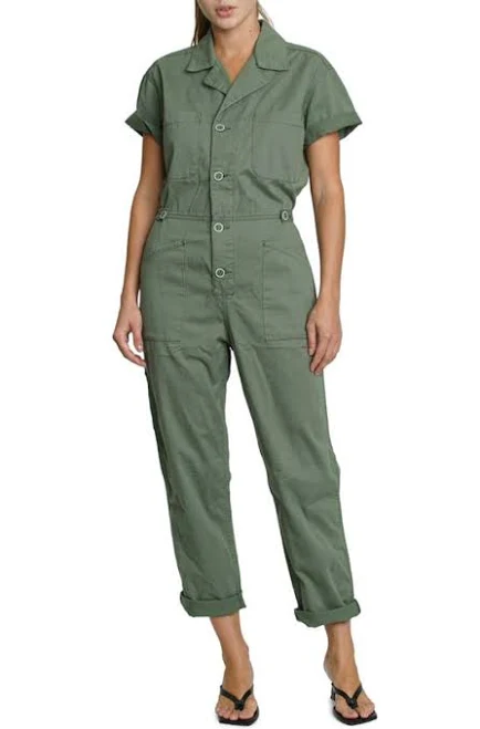 jumpsuit Grover Short Sleeve Field Suit Jumpsuit In Olive In Green ModeSens $60