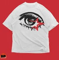 top Grunge Eye Star Graphic Tee - Oversized Streetwear T-Shirt, Red Star Print, Punk Aesthetic, Unisex Vintage-Style Top, Y2K Style Tee Etsy $28.03
