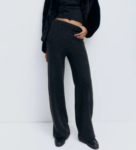 wide leg pants H&M Ladies Knit Pull-On Pants H&M $29.99