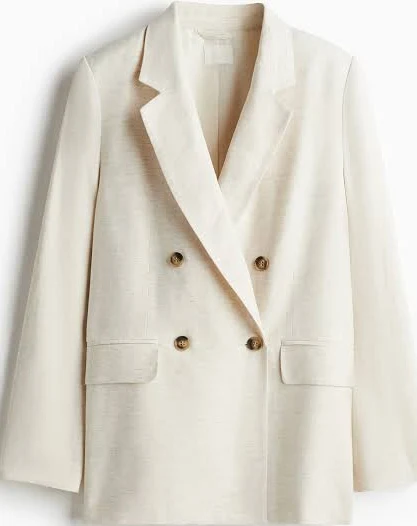 outerwear H&M Ladies Linen-Blend Blazer H&M $44.99