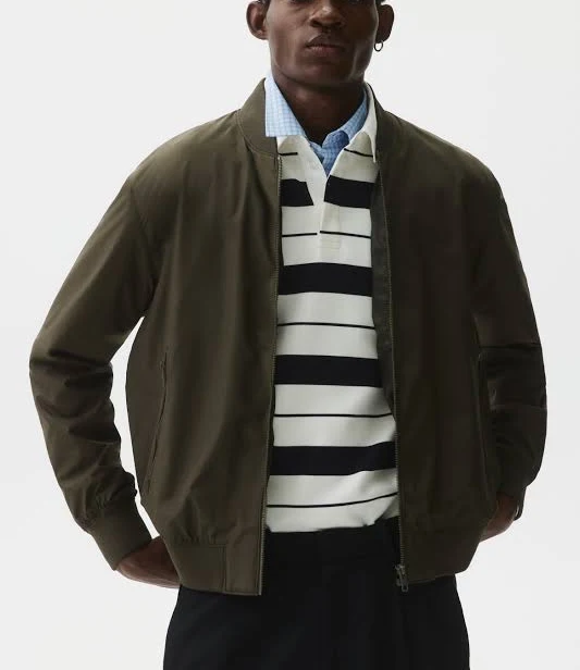 outerwear H&M Men's Regular-Fit Lightweight Bomber Jacket H&M $27.99