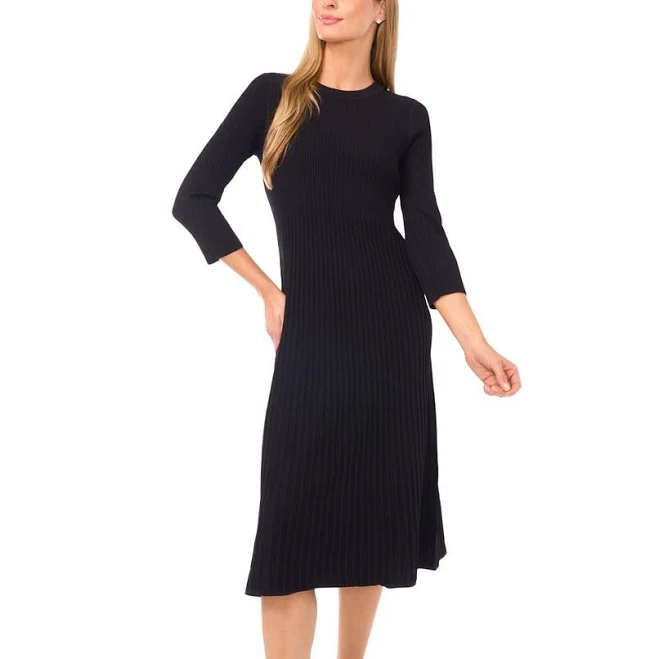 dress Halogen Women's Flare Rib Midi Dress Nordstrom $74.25
