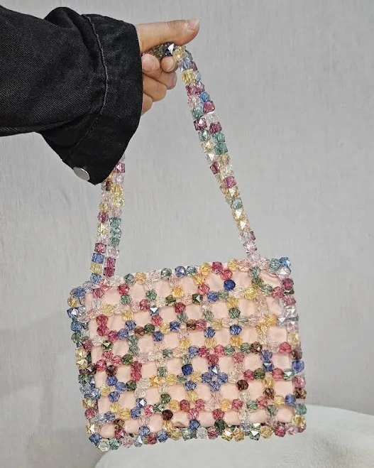 bag Handmade Beaded Rainbow Handbag Etsy - Seller $70.35