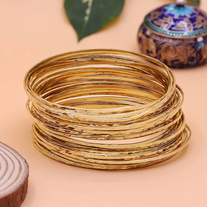 accessory Handmade Brass Stacking Bangle Set Etsy - Memoriajewels $11.25