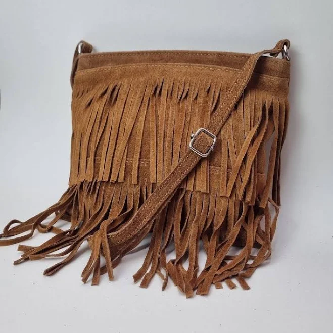 bag Handmade Leather Fringe Crossbody Bag Etsy - Seller $43.27