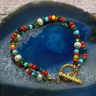 accessory Handmade Seed Bead Toggle Bracelet Etsy - DawnsBeadsDesigns $13