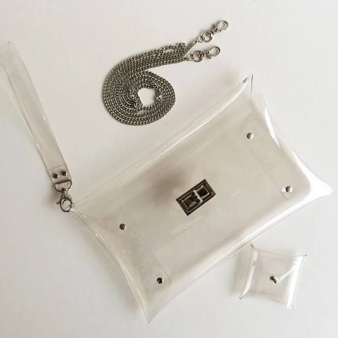 bag Handmade Vinyl Crossbody Clutch with Chain Strap Etsy - 9September $30.9