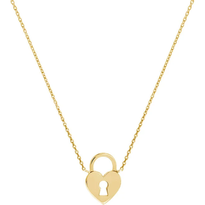 accessory Heart Locket Charm Necklace in Solid Gold Tales In Gold $322